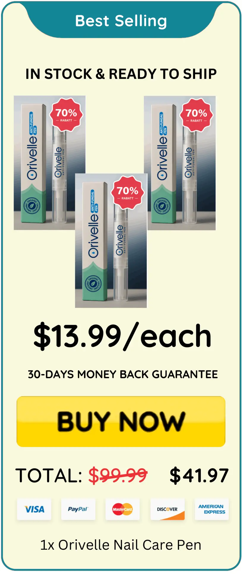 Orrivell Nail Fungus Pen offer price – Orrivell